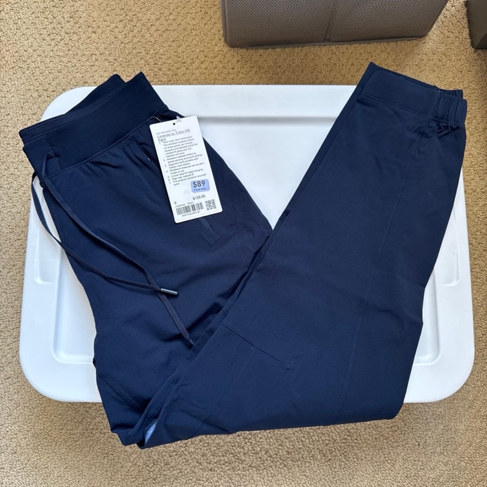 NWT Lululemon License to Train High Rise Jogger in True Navy